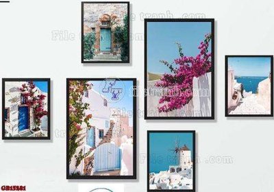 File gốc File gốc in bộ tranh decor treo tráng gương canvas GB15281 (bản quyền) cho in ấn
