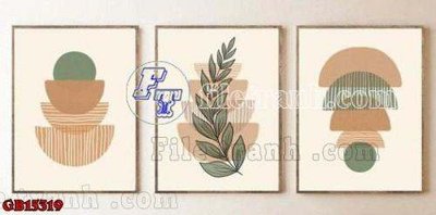 File gốc in ấn File gốc in bộ tranh decor treo tráng gương canvas GB15319 chất lượng vượt trội
