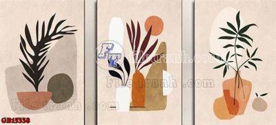 Hình ảnh file gốc in trần nhà File gốc in bộ tranh decor treo tráng gương canvas GB15338