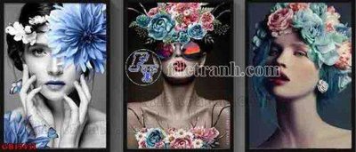 File tranh File gốc in bộ tranh decor treo tráng gương canvas GB15431 (file gốc) chuẩn màu in