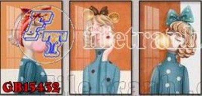 File tranh File gốc in bộ tranh decor treo tráng gương canvas GB15432 (bản gốc) treo quán cafe