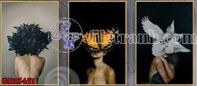 Tải file File gốc in bộ tranh decor treo tráng gương canvas GB15451 (gốc) chủ đề phong thủy