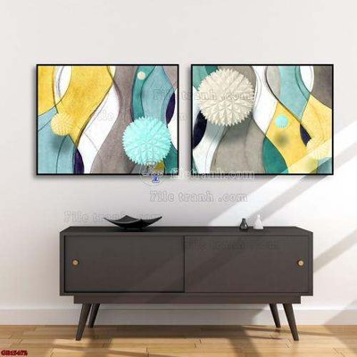 File in trần File gốc in bộ tranh decor treo tráng gương canvas GB15472 (file gốc) xuyên sáng