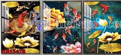 Tải file gốc File gốc in bộ tranh decor treo tráng gương canvas GB15478 dùng cho in ấn