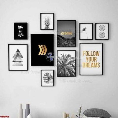 File gốc File gốc in bộ tranh decor treo tráng gương canvas GB15503 (in lụa) cao cấp