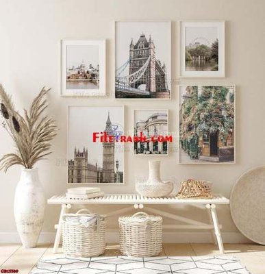File gốc File gốc in bộ tranh decor treo tráng gương canvas GB15589 cho in ấn và thiết kế