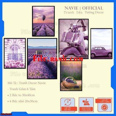 File in trần File gốc in bộ tranh decor treo tráng gương canvas GB15620 (bản gốc) phong cảnh