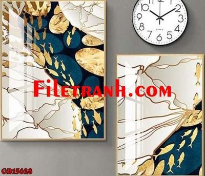 File gốc File gốc in bộ tranh decor treo tráng gương canvas GB15628 (thiết kế) độc quyền