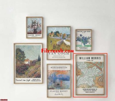File tranh File gốc in bộ tranh decor treo tráng gương canvas GB15636 (gốc) in film