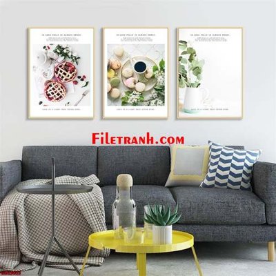 File tranh File gốc in bộ tranh decor treo tráng gương canvas GB15653 (bản gốc) treo quán cafe