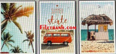 File tranh File gốc in bộ tranh decor treo tráng gương canvas GB15660 (bản gốc) treo tường