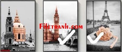 File gốc File gốc in bộ tranh decor treo tráng gương canvas GB15685 (in ấn) màu sắc trung thực