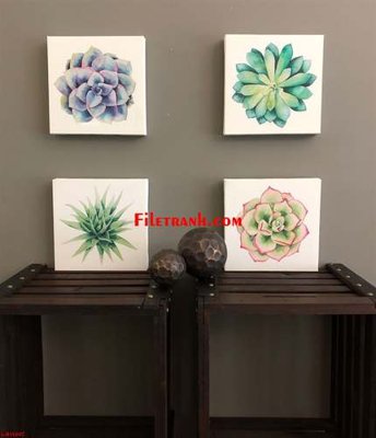 File in trần File gốc in bộ tranh decor treo tráng gương canvas GB15697 (file gốc) xuyên sáng