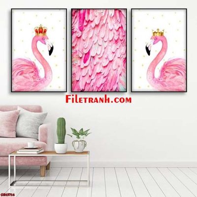 File gốc File gốc in bộ tranh decor treo tráng gương canvas GB15714 (chuẩn màu) cho in offset