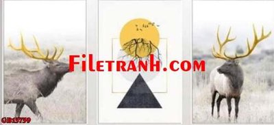 File tranh File gốc in bộ tranh decor treo tráng gương canvas GB15759 (gốc) chủ đề con người