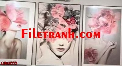 Download file gốc File gốc in bộ tranh decor treo tráng gương canvas GB15773 (in lụa) nghệ thuật