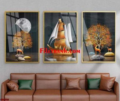 File in lụa File gốc in bộ tranh decor treo tráng gương canvas GB15783 (chất lượng cao) File gốc in bộ tranh decor treo tráng gương canvas GB15783