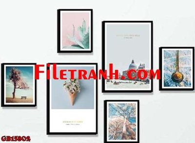 File gốc File gốc in bộ tranh decor treo tráng gương canvas GB15802 (in lụa) tranh thuận buồm
