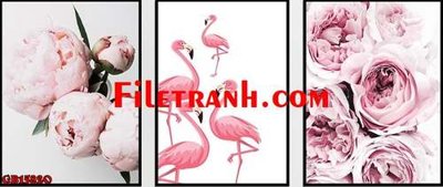 File gốc File gốc in bộ tranh decor treo tráng gương canvas GB15820 (phong cách) cổ điển