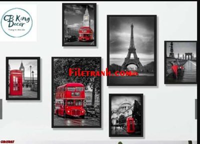 File ảnh File gốc in bộ tranh decor treo tráng gương canvas GB15827 (gốc) cho trang trí nhà hàng