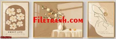 File gốc File gốc in bộ tranh decor treo tráng gương canvas GB15834 (phong cách) tối giản