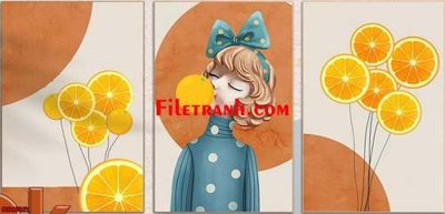 File ảnh File gốc in bộ tranh decor treo tráng gương canvas GB15851 (gốc) in poster