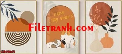 Tải file gốc File gốc in bộ tranh decor treo tráng gương canvas GB15863 (bản PSD) còn layer