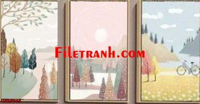 File ảnh File gốc in bộ tranh decor treo tráng gương canvas GB15945 (gốc) in backdrop sự kiện