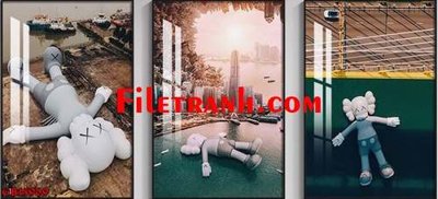 File tranh trang trí File gốc in bộ tranh decor treo tráng gương canvas GB15969 (tải file gốc)