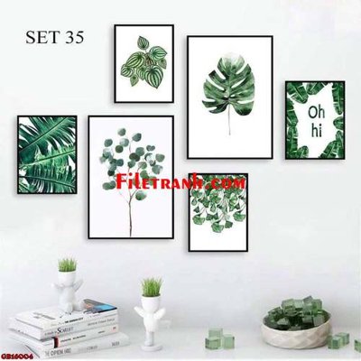 File tranh in trần 3D File gốc in bộ tranh decor treo tráng gương canvas GB16004 (ảnh gốc)