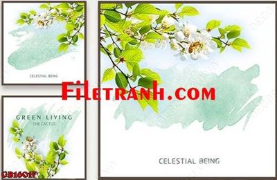 File tranh in mica File gốc in bộ tranh decor treo tráng gương canvas GB16017 (độ phân giải cao)