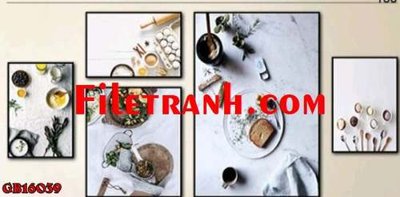 File tranh File gốc in bộ tranh decor treo tráng gương canvas GB16039 (file gốc) chuẩn màu in