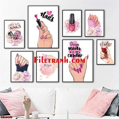 File tranh in trần File gốc in bộ tranh decor treo tráng gương canvas GB16059 (ảnh gốc siêu nét)