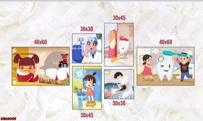 Tải về hình ảnh gốc File gốc in bộ tranh decor treo tráng gương canvas GB16095 sắc nét