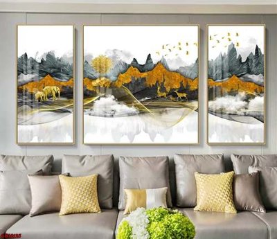 File in trần File gốc in bộ tranh decor treo tráng gương canvas GB16125 (bản gốc) trời sao