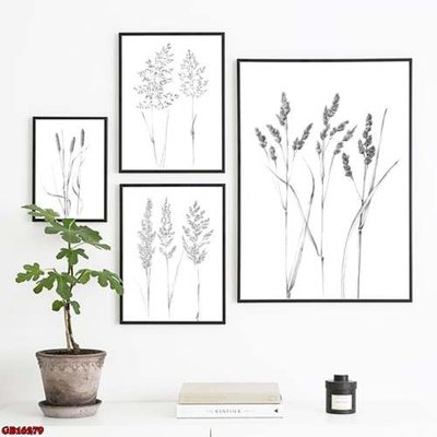 File tranh File gốc in bộ tranh decor treo tráng gương canvas GB16279 (gốc) chủ đề trừu tượng