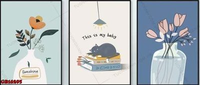 Ảnh gốc File gốc in bộ tranh decor treo tráng gương canvas GB16295 (độ nét cao) in mica