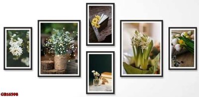 File gốc File gốc in bộ tranh decor treo tráng gương canvas GB16398 (in lụa) hoa văn cổ điển