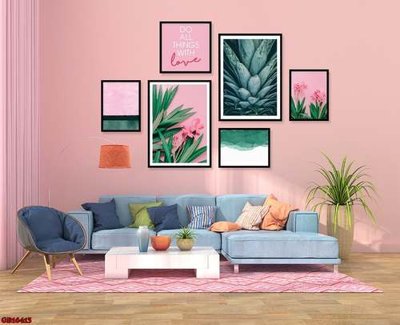 File tranh in tráng gương File gốc in bộ tranh decor treo tráng gương canvas GB16413 (siêu nét)