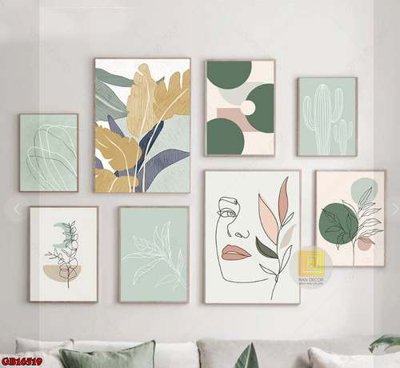 Tải file File gốc in bộ tranh decor treo tráng gương canvas GB16519 (gốc) in ấn chất lượng