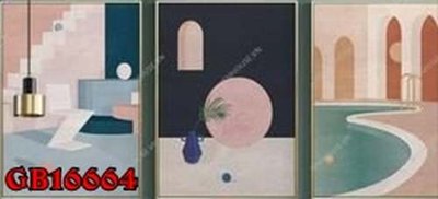 Tải file gốc File gốc in bộ tranh decor treo tráng gương canvas GB16664 (in khổ lớn) không vỡ
