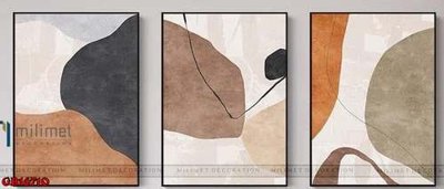 File tranh File gốc in bộ tranh decor treo tráng gương canvas GB16710 (bản gốc) trang trí văn phòng