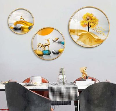 File tranh File gốc in bộ tranh decor treo tráng gương canvas GB16742 (gốc) chủ đề con người