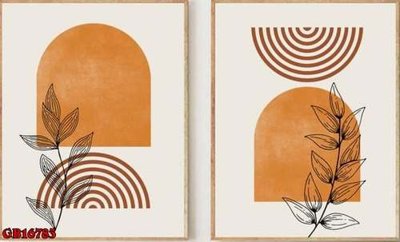 Hình ảnh file gốc in lụa File gốc in bộ tranh decor treo tráng gương canvas GB16783