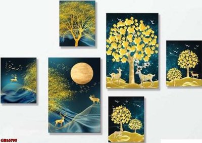 File gốc File gốc in bộ tranh decor treo tráng gương canvas GB16795 (PSD/TIFF) độ phân giải cao