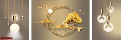 File ảnh File gốc in bộ tranh decor treo tráng gương canvas GB16864 (gốc) in Hiflex