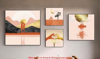 Tải file File gốc in bộ tranh decor treo tráng gương canvas GB18000 (ảnh gốc) in gạch men