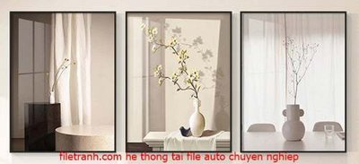 File tranh ảnh gốc File gốc in bộ tranh decor treo tráng gương canvas GB18063 dùng cho in khổ lớn