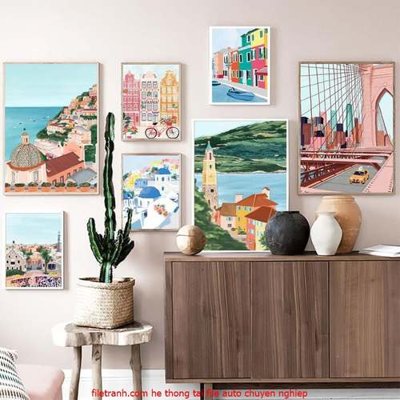File gốc File gốc in bộ tranh decor treo tráng gương canvas GB18073 (trang trí) phòng làm việc