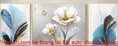File in ấn File gốc in bộ tranh decor treo tráng gương canvas GB18109 (bản gốc) chất lượng cao